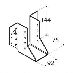 Papuc grinda, Domax, 92x144x75x2,0 mm - Img 2