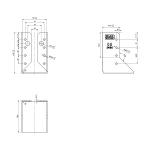 Papuc grinda, tip B, Domax, 60x100x2,0 mm - Img 4