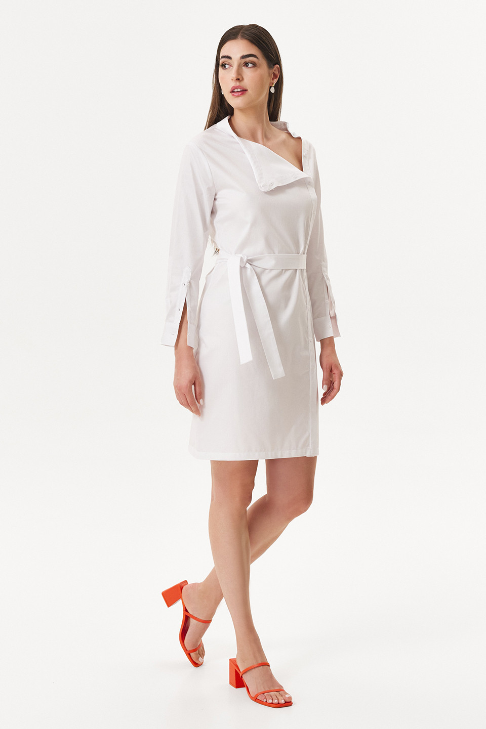 Rochie tip cămașă din poplin de bumbac