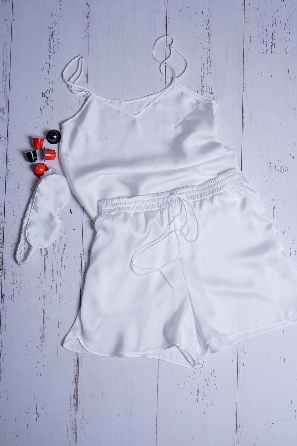SET TOP & SHORT & MASCA DE PIJAMA