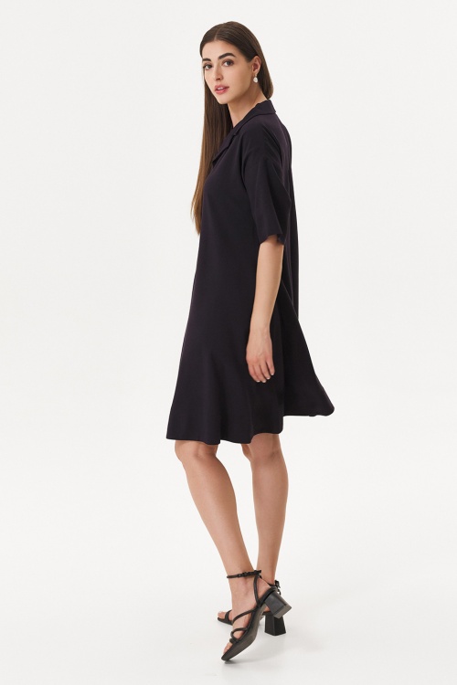 Rochie oversized din amestec de in și lyocell