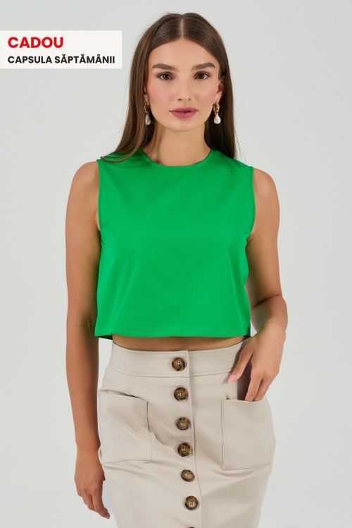 Top verde scurt TAKER