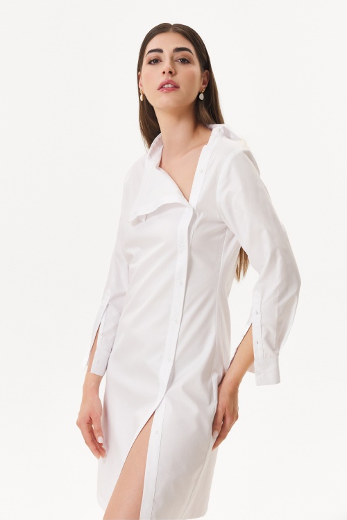 Rochie tip cămașă din poplin de bumbac