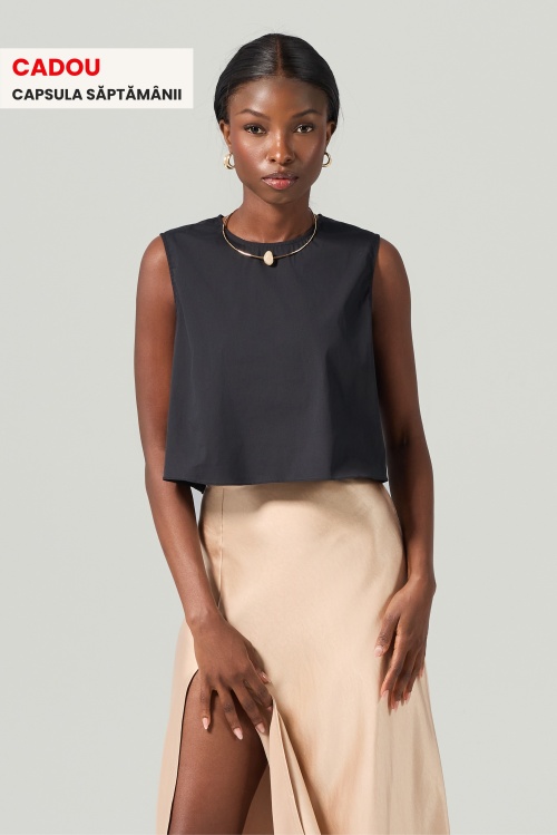 Top negru minimalist TAKER