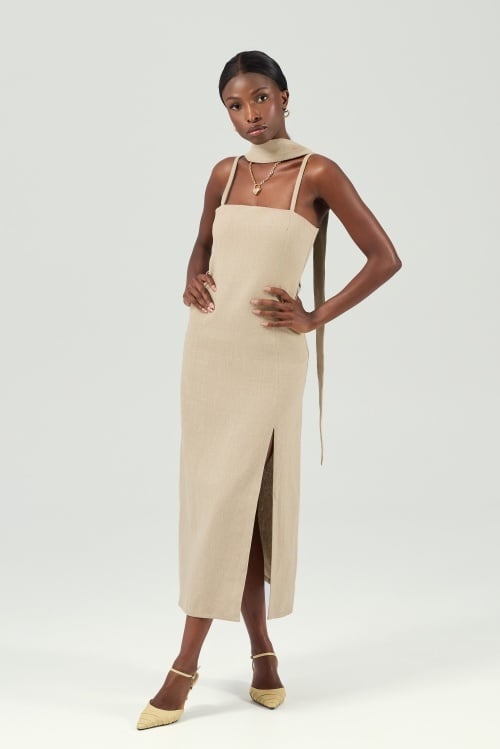 Rochie midi din in SPENCER