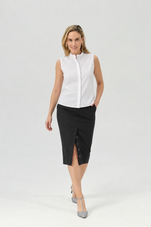 Camasa alba din poplin SARA