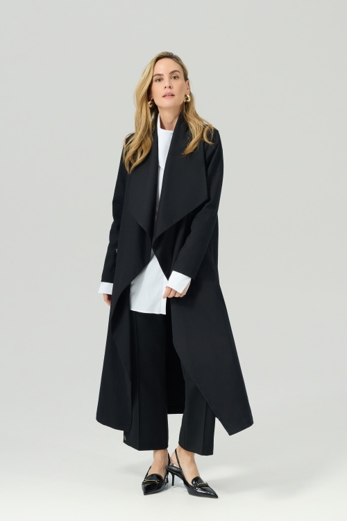 Trench negru din bumbac JOLIE