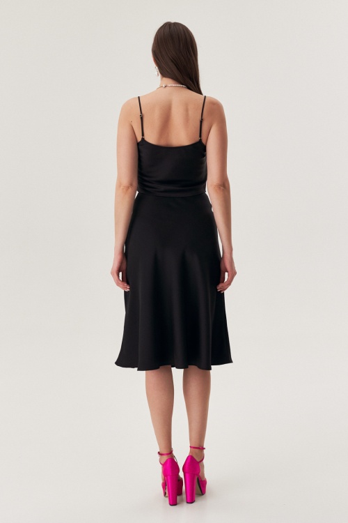 TOP NEGRU DIN SATIN AFTER PARTY GLAM