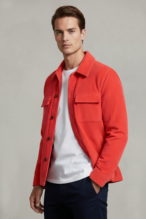 Jachetă din țesătură reiată VELOUR