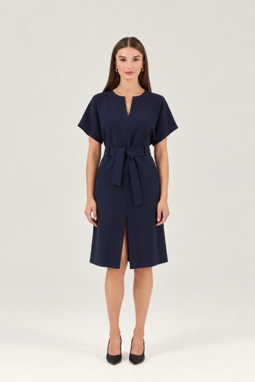 Rochie midi bleumarin DIONA