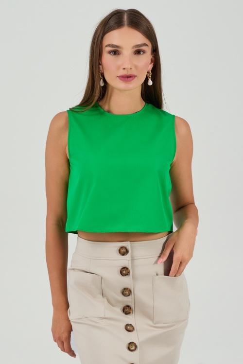 Top verde scurt TAKER