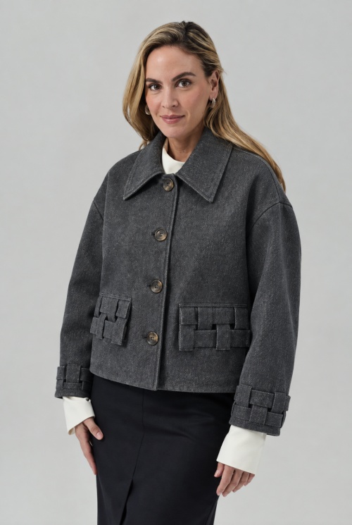 Trench scurt dintesatura denim BOND