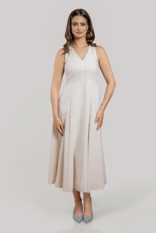 Rochie midi din bumbac cu cordon DIVA