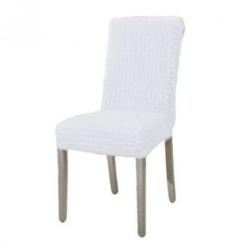 Set 6 Huse Elastice si Creponate fara Volan pentru Scaune - Diverse Culori