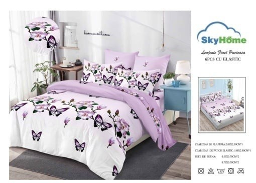Set Lenjerie cu Elastic Finet 6 Piese SKYF07