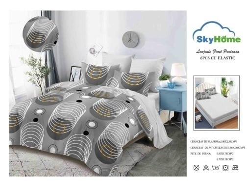 Set Lenjerie cu Elastic Finet 6 Piese SKYF18