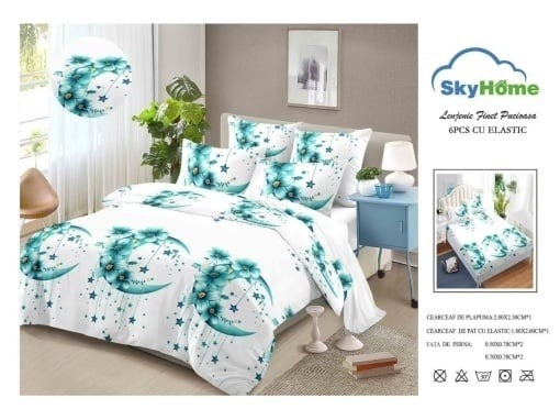 Set Lenjerie cu Elastic Finet 6 Piese SKYF28