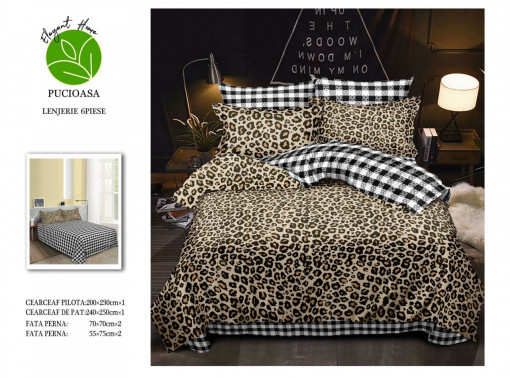 SET LENJERIE ELEGANT HOME PUCIOASA CU 2 FETE PENTRU PAT DUBLU JC29