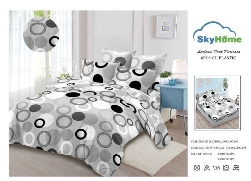 Set Lenjerie cu Elastic Finet 6 Piese SKYF09