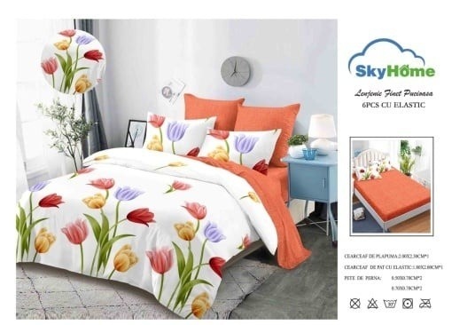 Set Lenjerie cu Elastic Finet 6 Piese SKYF21