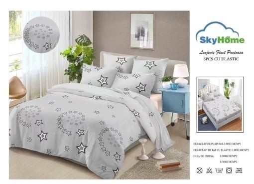 Set Lenjerie cu Elastic Finet 6 Piese SKYF30