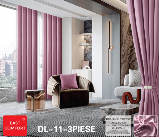 Draperie Bumbac Tricotat cu inele incastrate DL11
