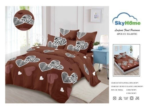 Set Lenjerie cu Elastic Finet 6 Piese SKYF10