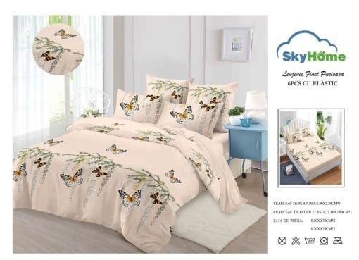 Set Lenjerie cu Elastic Finet 6 Piese SKYF31