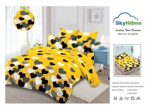 Set Lenjerie cu Elastic Finet 6 Piese SKYF11