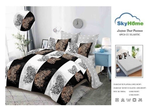 Set Lenjerie cu Elastic Finet 6 Piese SKYF13