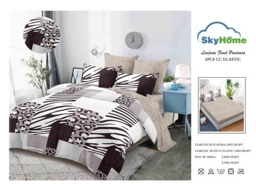 Set Lenjerie cu Elastic Finet 6 Piese SKYF14