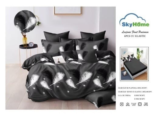 Set Lenjerie cu Elastic Finet 6 Piese SKYF34