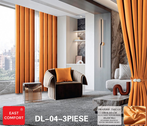 Draperie Bumbac Tricotat cu inele incrastrate DL04
