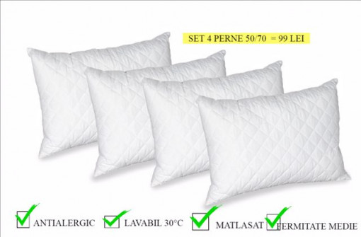 SET 4 PERNE MICROFIBRA MATLASATA 50/70