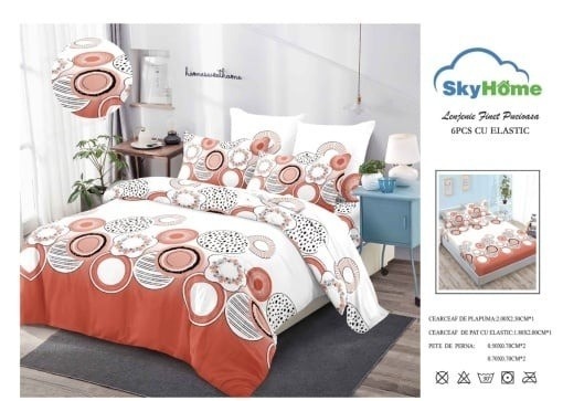 Set Lenjerie cu Elastic Finet 6 Piese SKYF03