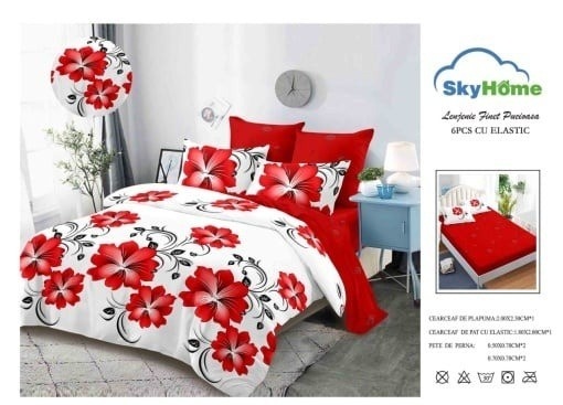 Set Lenjerie cu Elastic Finet 6 Piese SKYF15