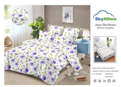 Set Lenjerie cu Elastic Finet 6 Piese SKYF25