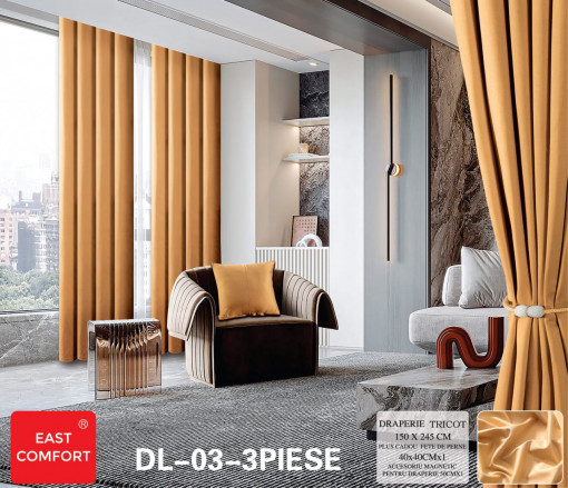 Draperie Bumbac Tricotat cu inele incastrate DL03