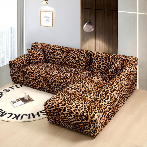 Husa Elastica Pentru Fotoliu / Canapea / Coltar Model Animal Print