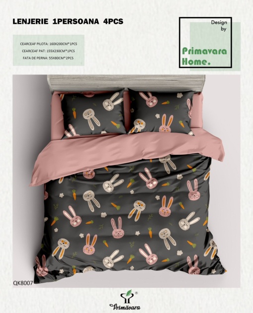 Lenjerie de pat Finet 1 Persoana&Single Bumbac 100% PRIPB10