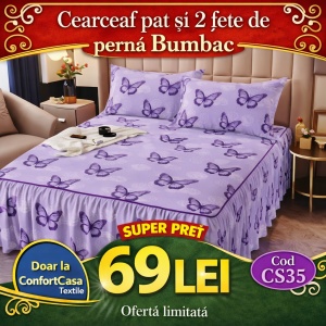 Cearceaf de pat si 2 fete de perne 160X200cm CS35