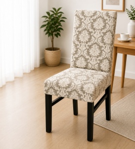 Set 6 Huse Scaune PremiumJaquard Crem