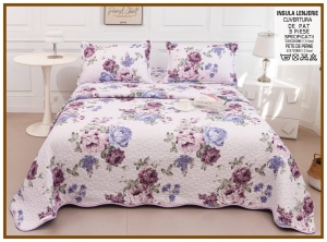 Set Cuvertura de Pat cu 2 Fete, 3 Piese, CUVS44 OFERTA 2 LA 189 LEI