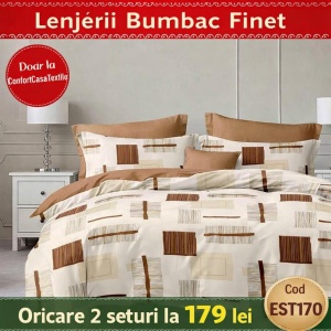 SET LENJERIE EAST COMFORT PENTRU PAT DUBLU FINET GROS EST170