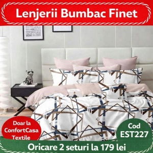 SET LENJERIE EAST COMFORT PENTRU PAT DUBLU FINET GROS EST227
