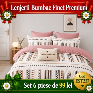 SET LENJERIE EAST COMFORT PENTRU PAT DUBLU FINET GROS EST237
