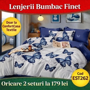 SET LENJERIE EAST COMFORT PENTRU PAT DUBLU FINET GROS EST262