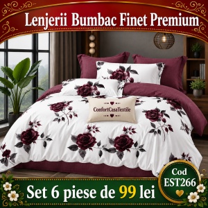 SET LENJERIE EAST COMFORT PENTRU PAT DUBLU FINET GROS EST266