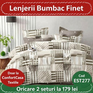 SET LENJERIE EAST COMFORT PENTRU PAT DUBLU FINET GROS EST277