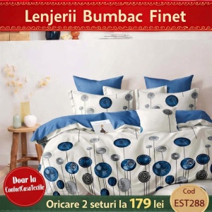 SET LENJERIE EAST COMFORT PENTRU PAT DUBLU FINET GROS EST288